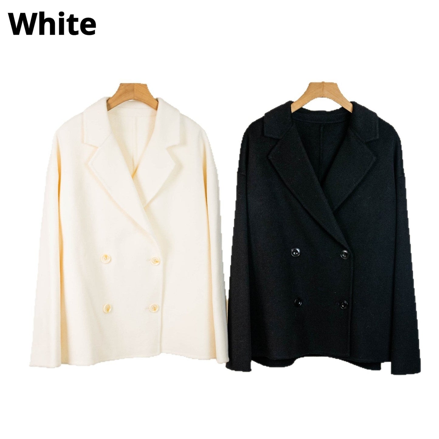 Loose-fit Wool Coat Casual And Versatile Short Outerwear For The Commute