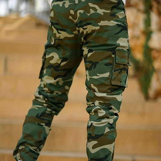 Camouflage Ankle-tied Men's Overalls Pants
