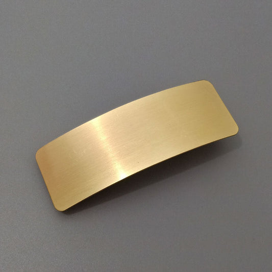 Brushed Metal Barrettes Normcore Ponytail Clip