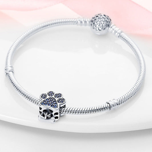 Pet Claw Bone String Ornament Silver