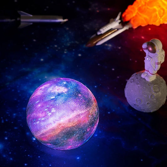 3D LED Galaxy Moon Lamp