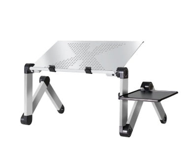 Adjustable Folding Laptop Stand with Ergonomic Design and Mouse Pad