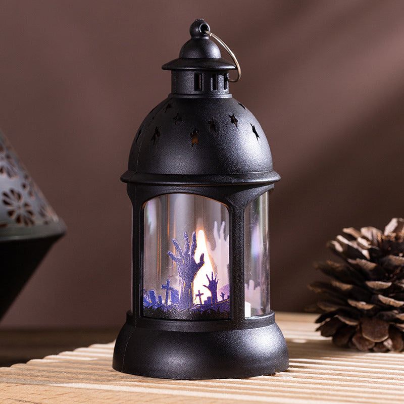 Halloween Decoration Pumpkin Lamp Portable Halloween Castle Wind Lamp Halloween Pendant Party Decoration Props