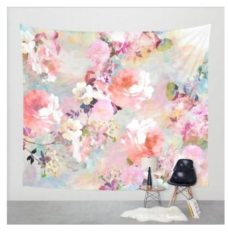 Love Of A Flower Wall Tapestry Wall Hanging Wall Decor Bedspread Blanket Curtain