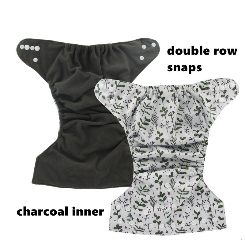 Floral Patterned Breathable Leak-proof Baby Diaper Covers Washable Baby Cloth Diapers