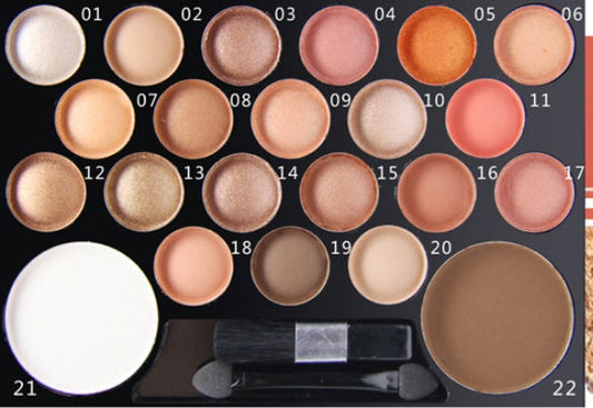 The Novo 22 Colors Eyeshadow & Giltter Palette Set Family