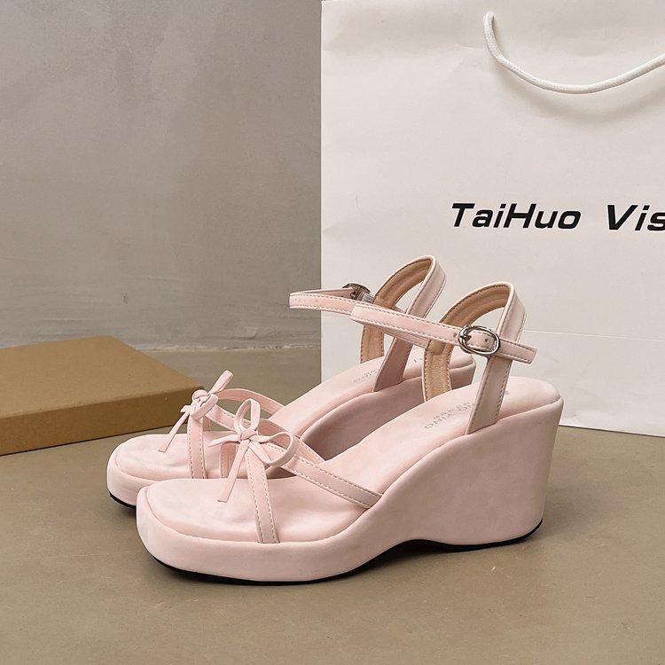 Women's Sweet Platform Sandals, 2026 Summer New HighEnd Fashion Wedge Beach OneStrap Sandals For Outdoor Wear
