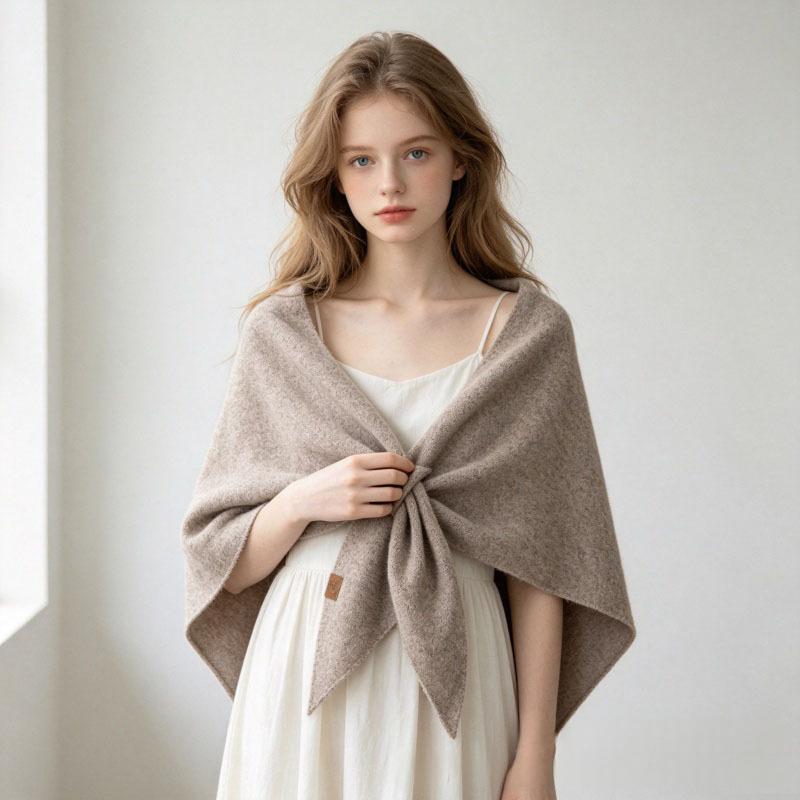 Wool Large Triangle Scarf Shawl