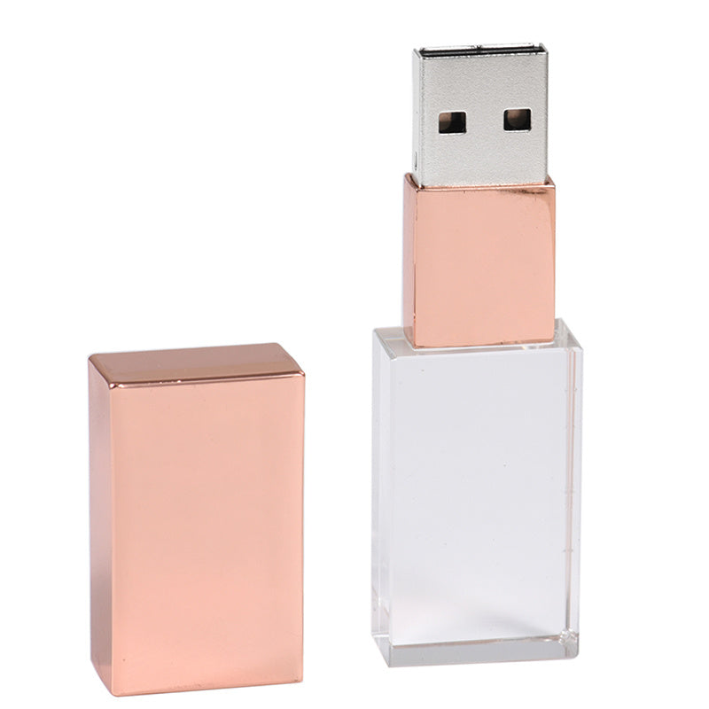 Crystal USB Flash Drive: Transparent Glass, Personalized and Creative