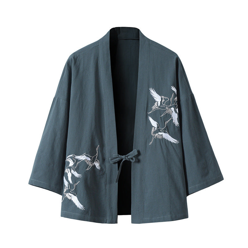 Kimono Robes Traditional Men Jackets Streetwear