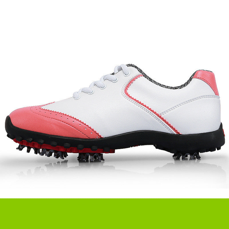 Pgm Shoes Women Waterproof Sports Activities Nail Shoes Ladies Brogue Style