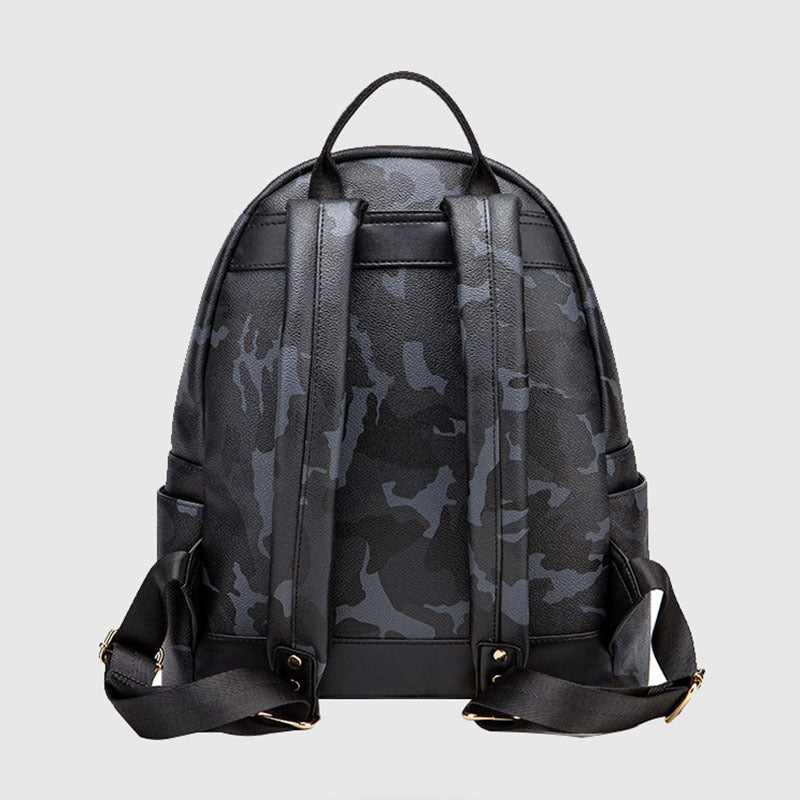 Trendy Student Couple Backpack Men'S Fashion Casual Personality Street Camouflage Schoolbag Women