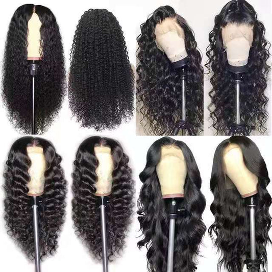Front Lace Long Curly Chemical Fiber Wig EU & US Style