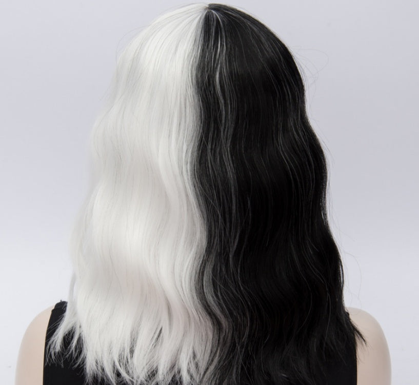 Short White Straight Synthetic Wig