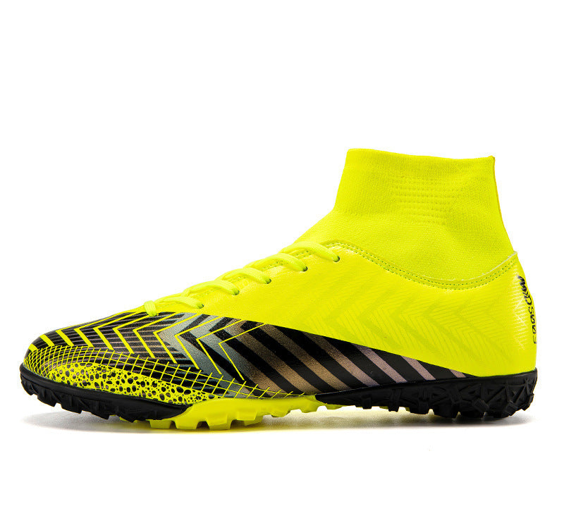 Youth High-Top Football Shoes - Artificial Grass