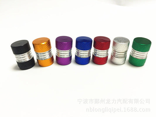Automobile Bicycle Tire Aluminum Alloy ValveDust Dust Dust Gas Nozzle Seven Color Spot