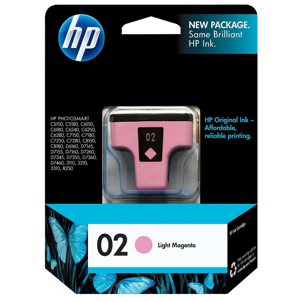 New, Pre-Owned - HP 02 (C8775WN) Light Magenta Ink Cartridge