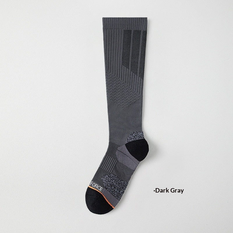 Womens Athletic Calf-length Socks High-top Slimming And Sweat-wicking