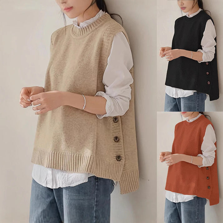 Womens Retro Sleeveless Sweater Vest