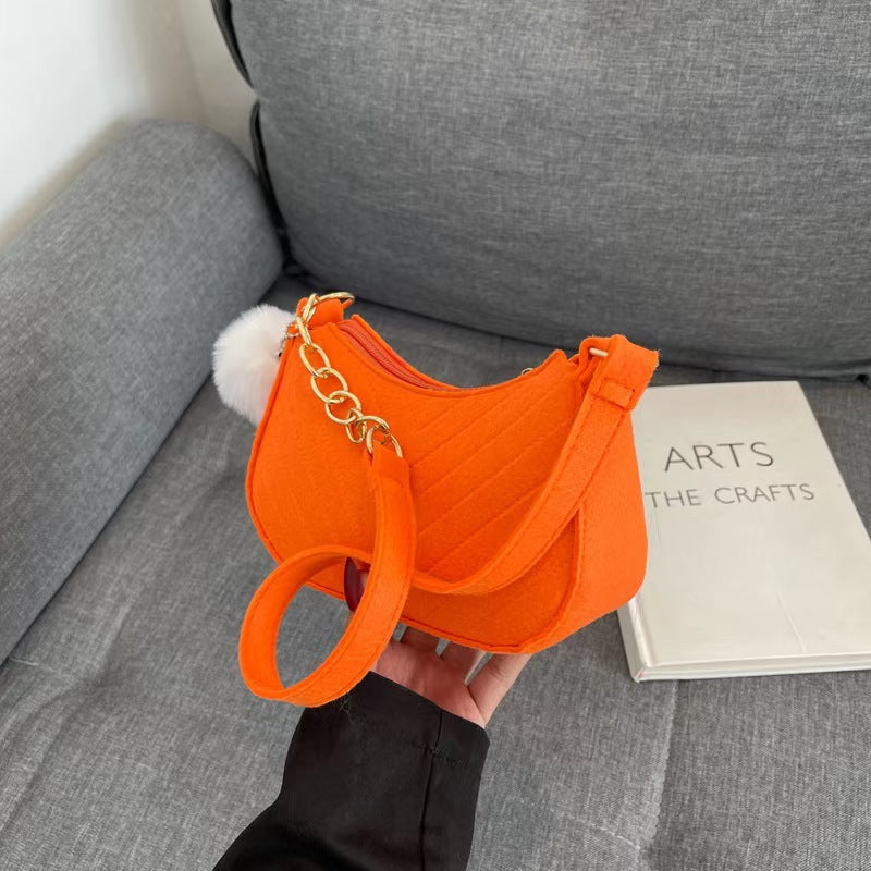 Vintage Felt Crossbody Bag Shoulder Bag Felt Bag For Women