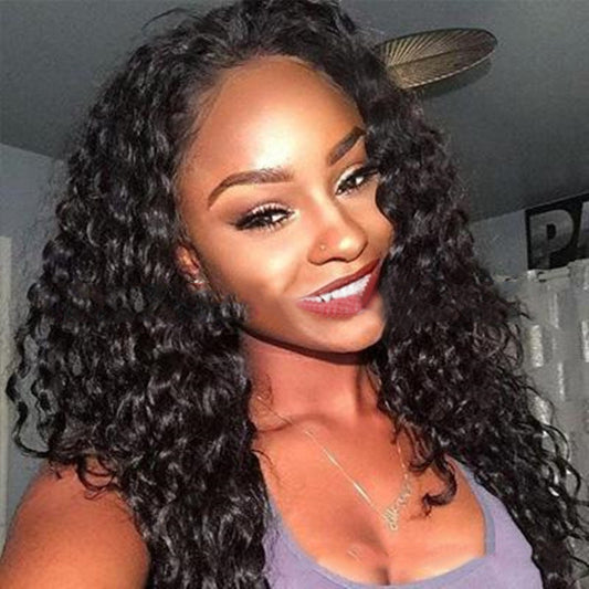 Women's Long Black Curly Wig