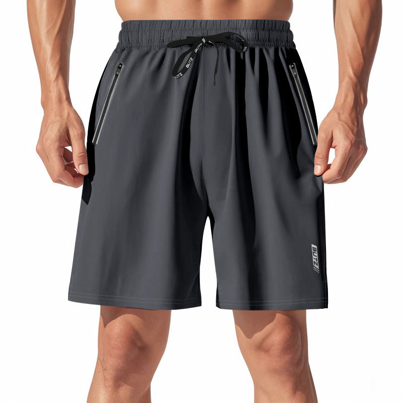 American Cross-border Men's Micro-elastic Loose Night Running Luminous Functional Quick-drying Beach Sports Plus Size Casual Shorts For Men