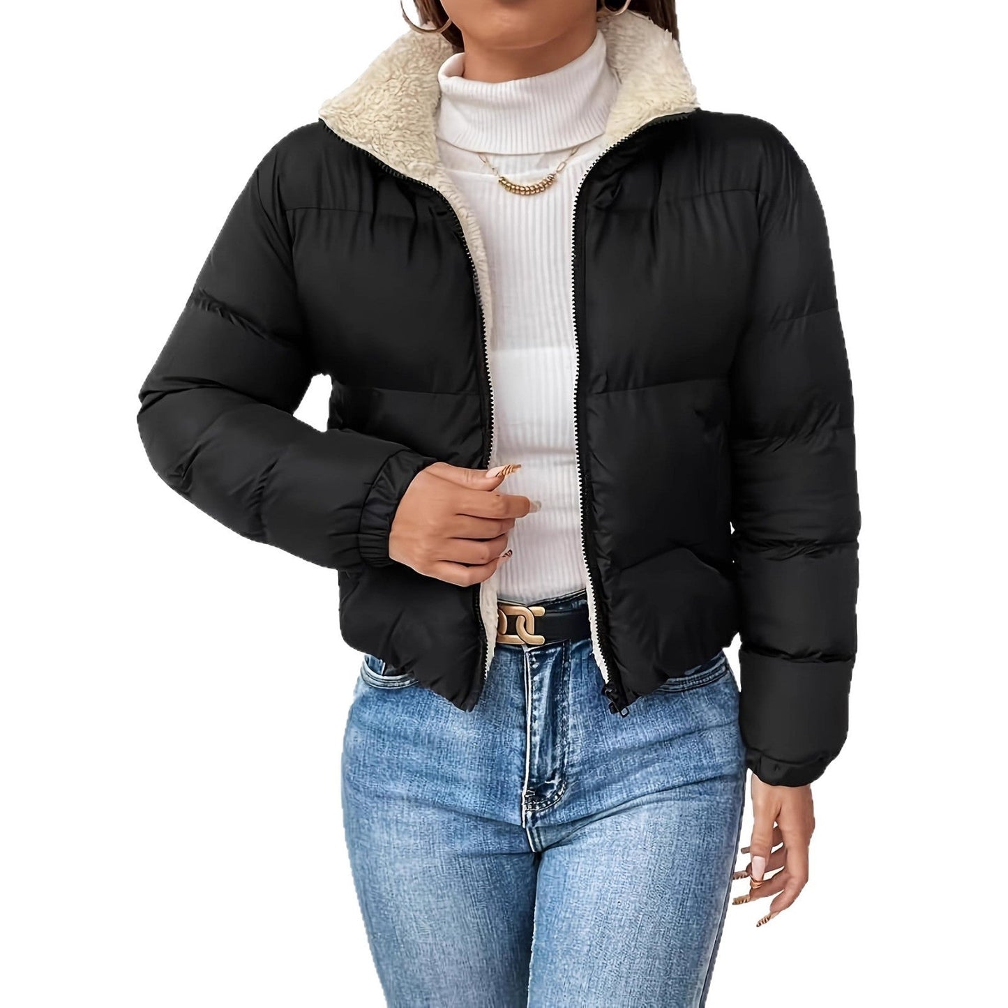 Womens Casual Solid-color Jacket