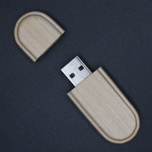 Customized Logo-Printed Wooden USB Drives for Business Gifts