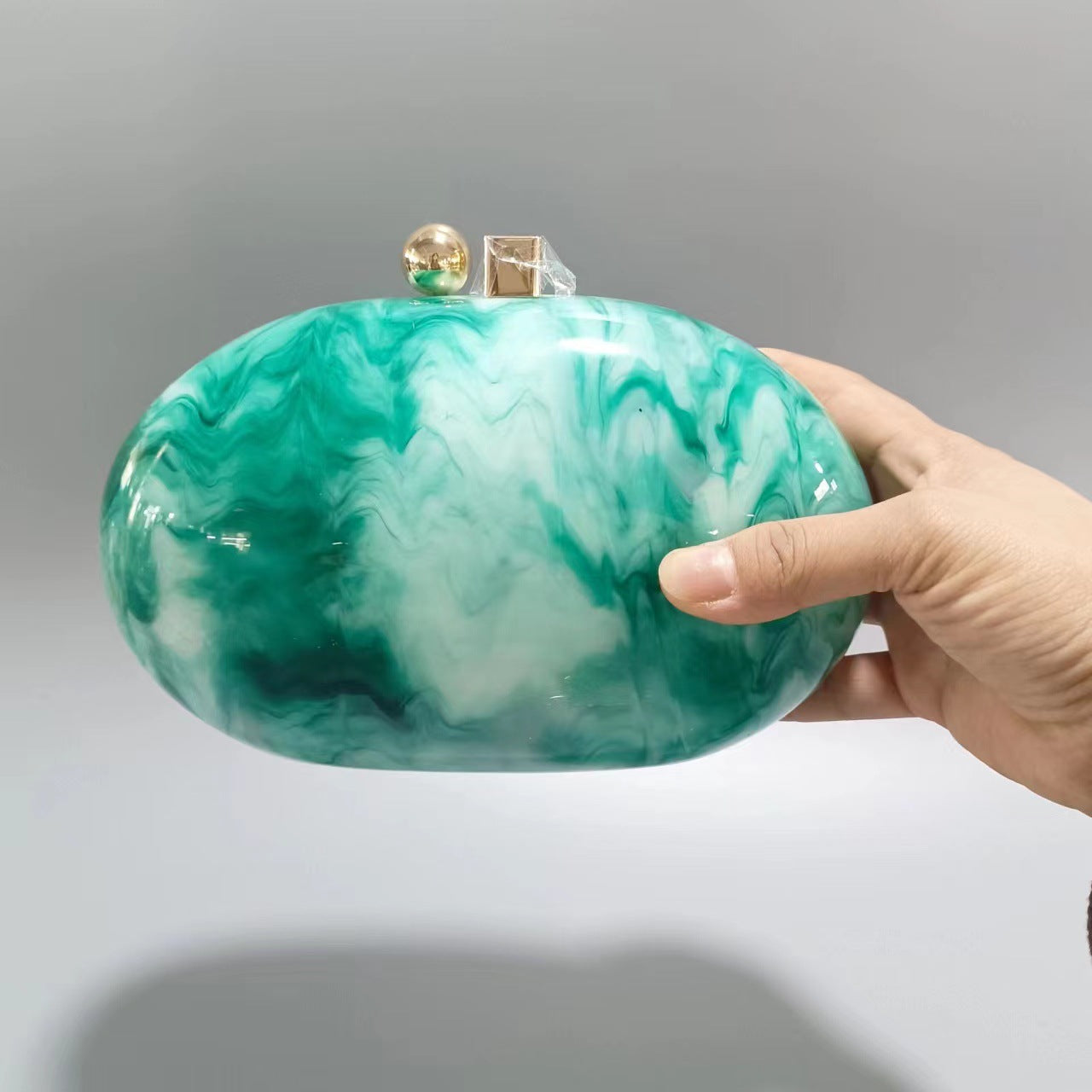 Womens Oval Pearlescent Fashion Shoulder Bag