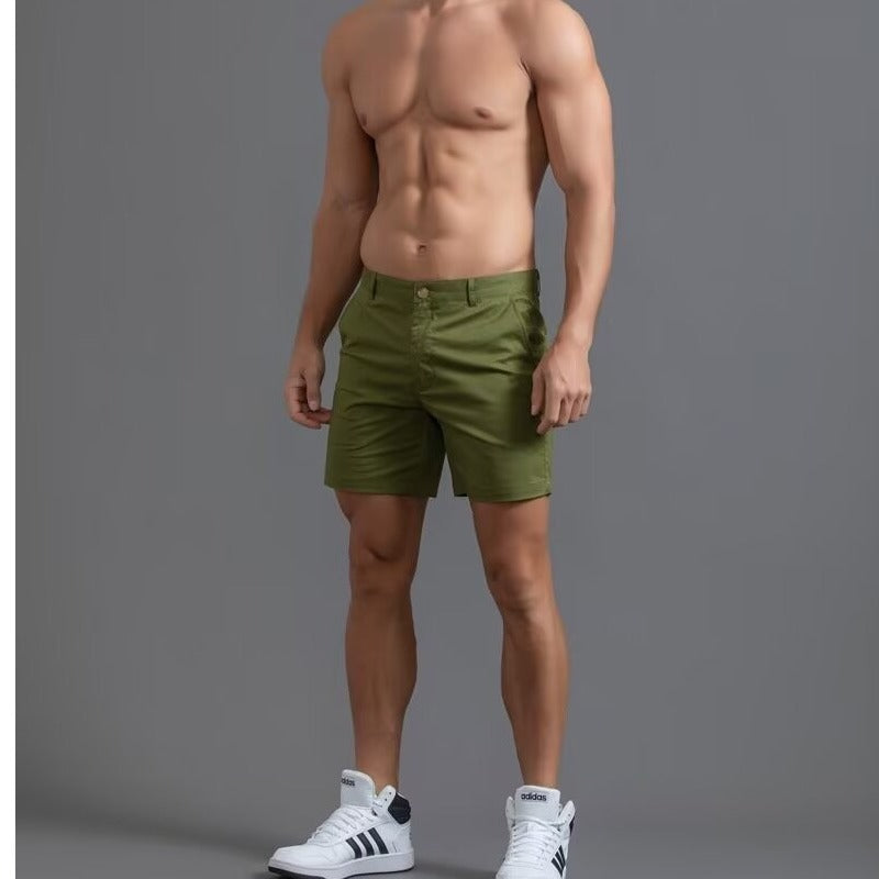 Mens Dress Shorts Slim-fit Accentuate Muscles