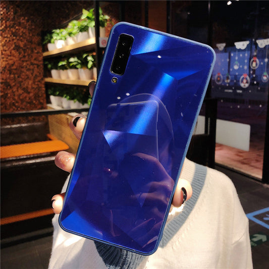 Diamond pattern rhombus mirror phone case