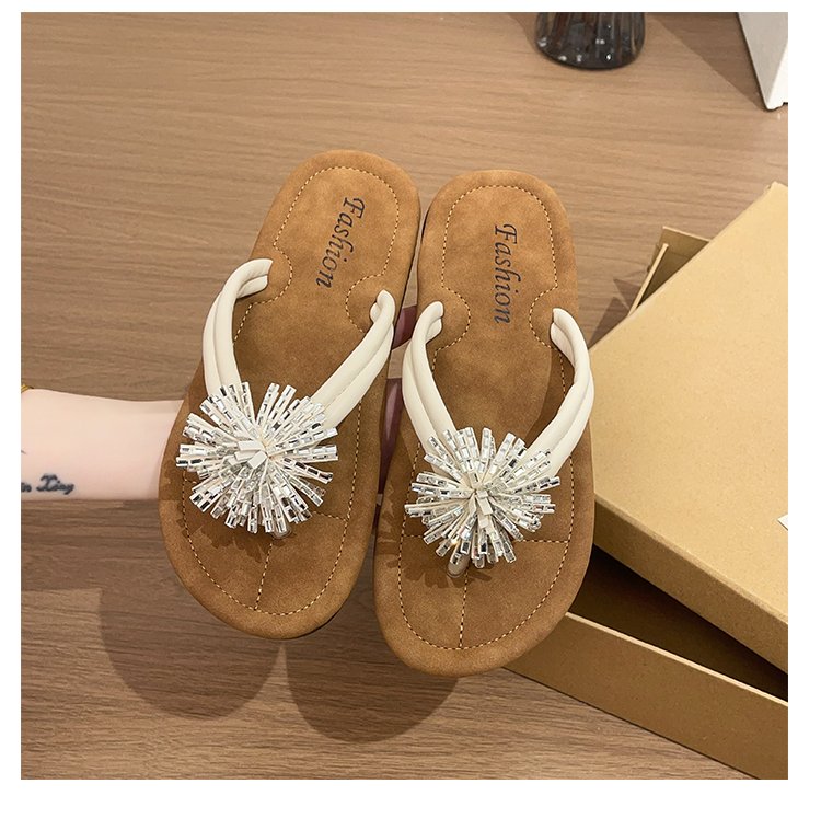 Women Flat Thong Flip Flops Summer Outdoor Wear New Arrival High End Clip Toe Slippers Casual Anti Slip Beach Sandals