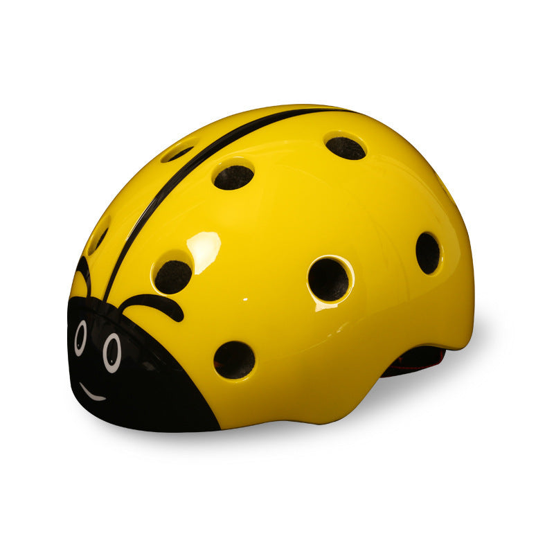DOES NOT SHIP - Kids Riding Bicycle Safety Helmet Adjustable Lovely Ladybug Riding Helmet.
