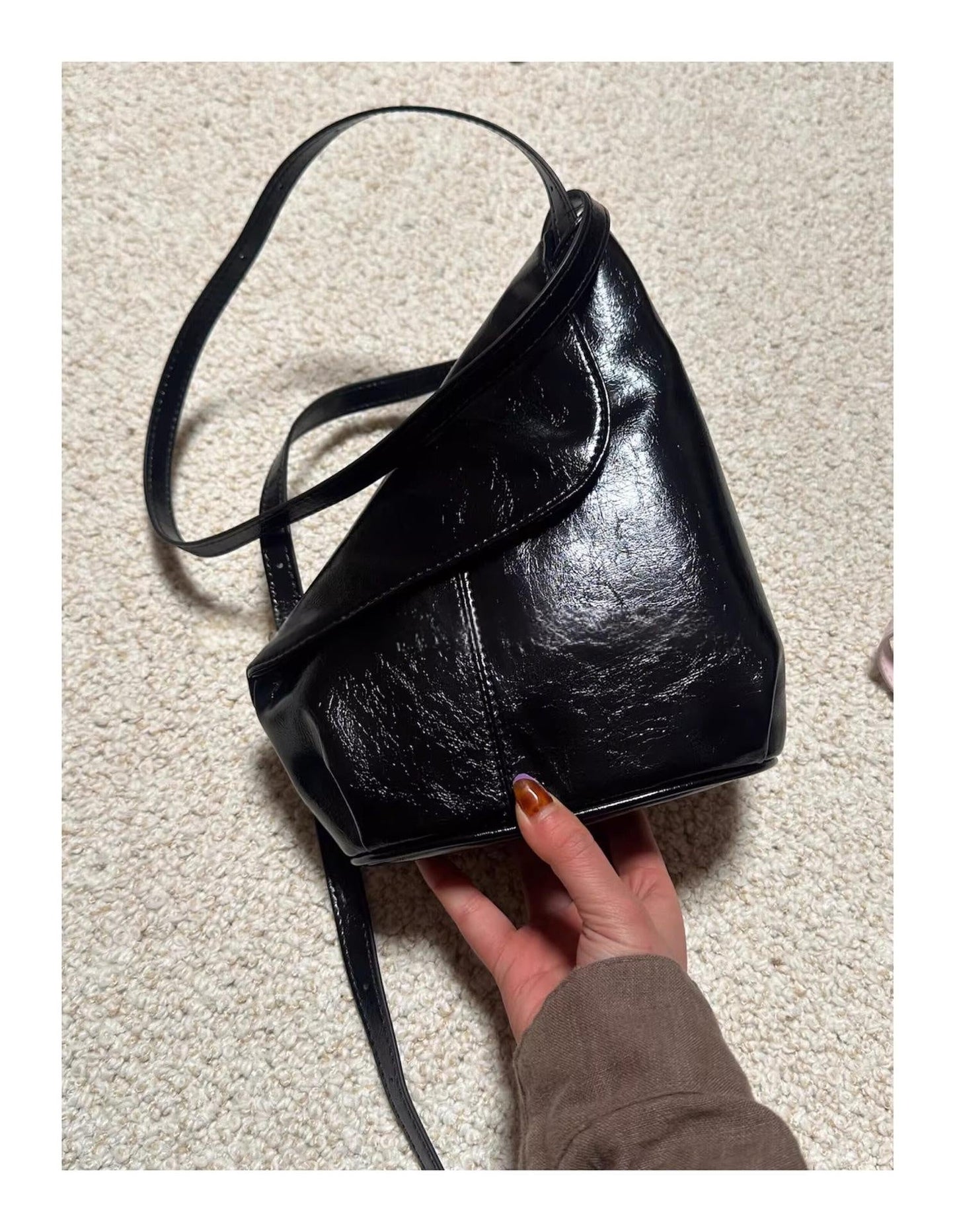 New Arrival Niche-design Oil-waxed Leather Crossbody Bag