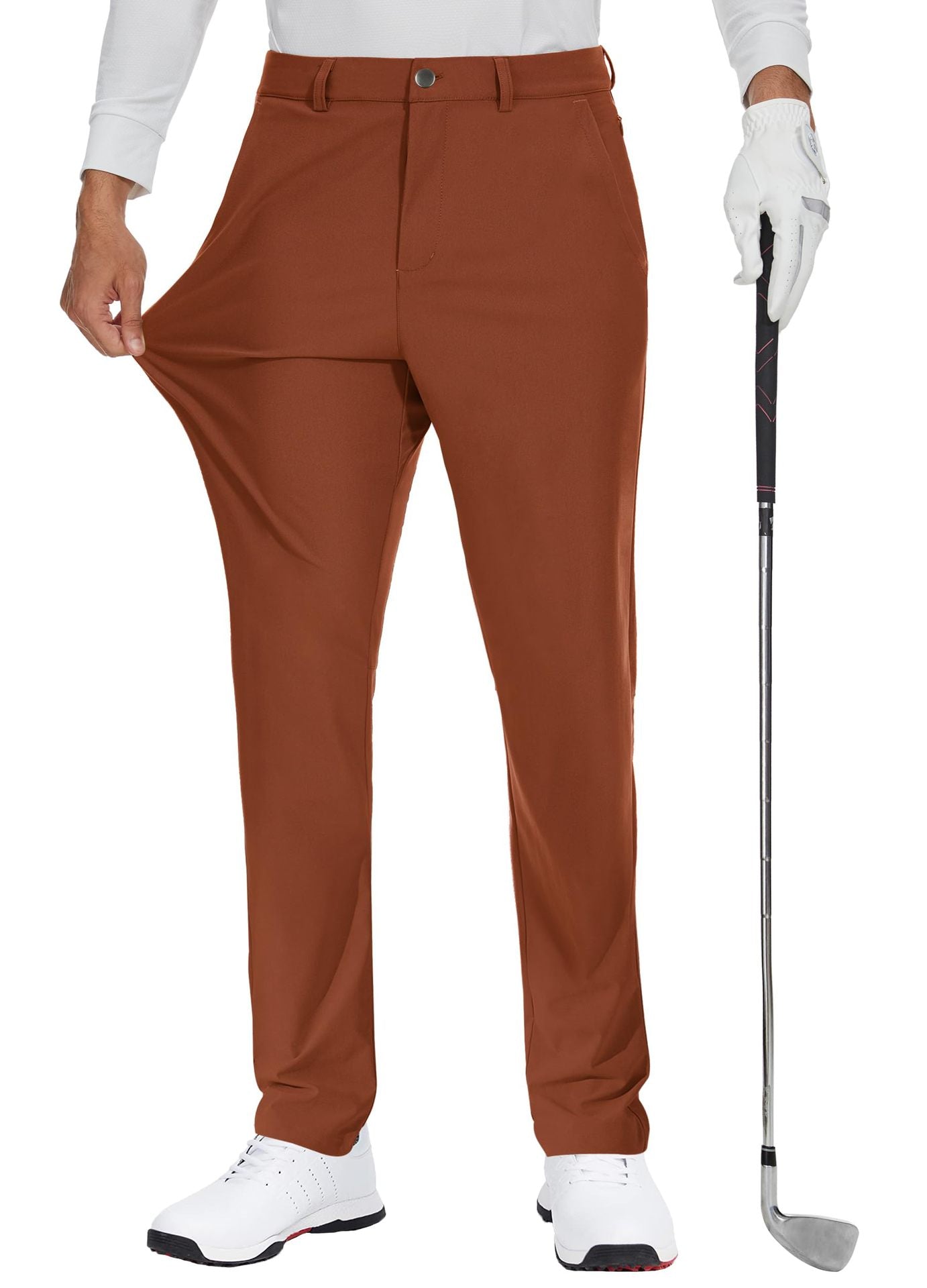 New Men's Outdoor Elastic Quick-Drying Golf Formal Pants Work Business Casual Comfortable Lightweight Trousers