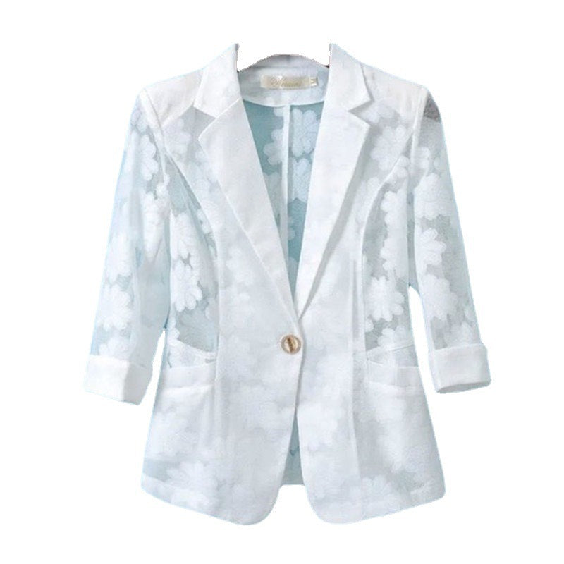 Lace Petite Blazer For Women Outerwear