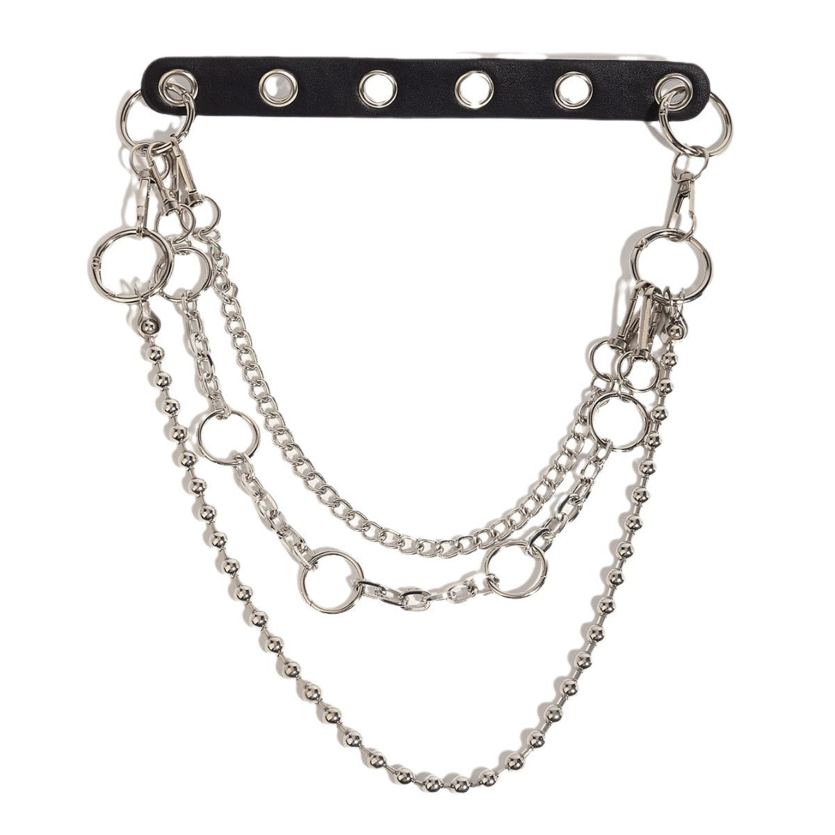 Fashionable And Versatile Double-layer Metal Belt Chain