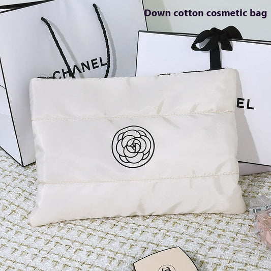 New Camellia Classic Hand-held Cosmetic Bag