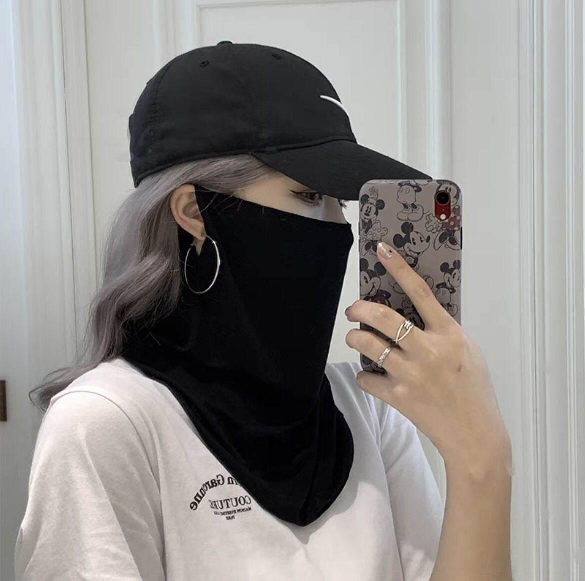 Sun-protective Face Mask Ice Silk Ear-loop Style Neck Gaiter