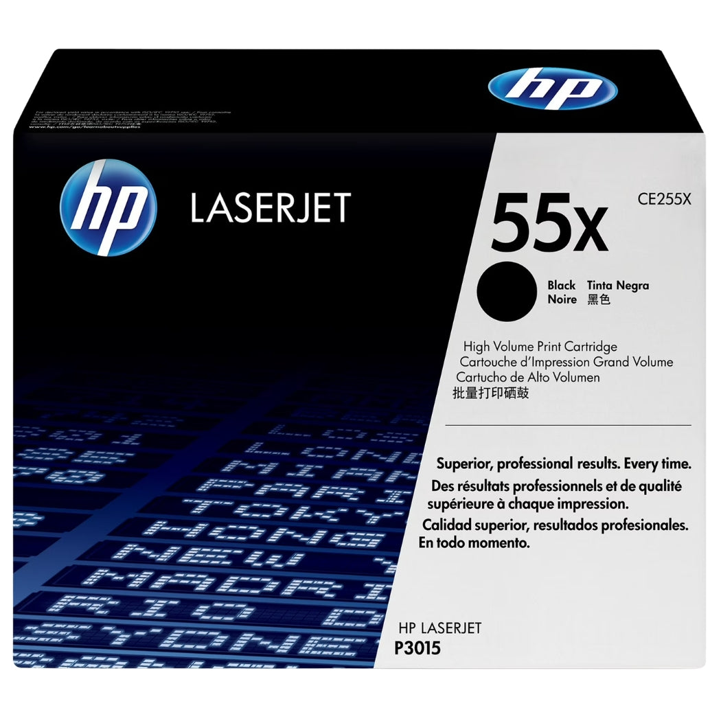 New, Pre-Owned - HP 55X High Yield Black LaserJet Toner Cartridge, CE255X