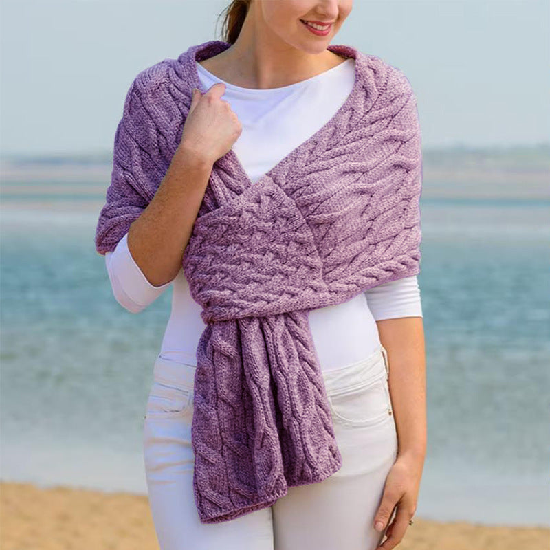 Fashionable Womens Knitted Shawl Scarf