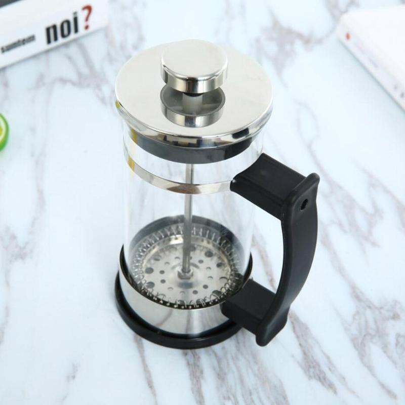 French Press Coffee Maker – Heat-Resistant Glass with Stainless Steel Filter, Ideal for Rich, Fresh Brews at Home or Office