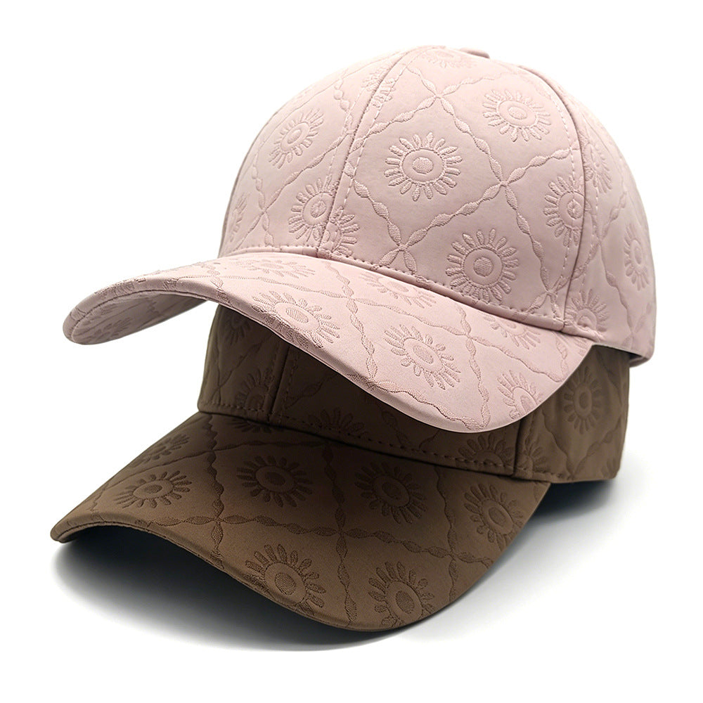 Cross-border Fashion Full-patterned Printed Checkered Baseball Cap, Korean Version, Large Brim, Hard Shell, Baseball Cap, Versatile And Casual Hat