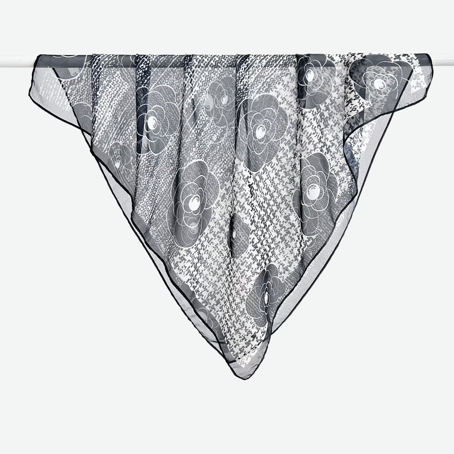 Versatile Printed Thin Square Scarf