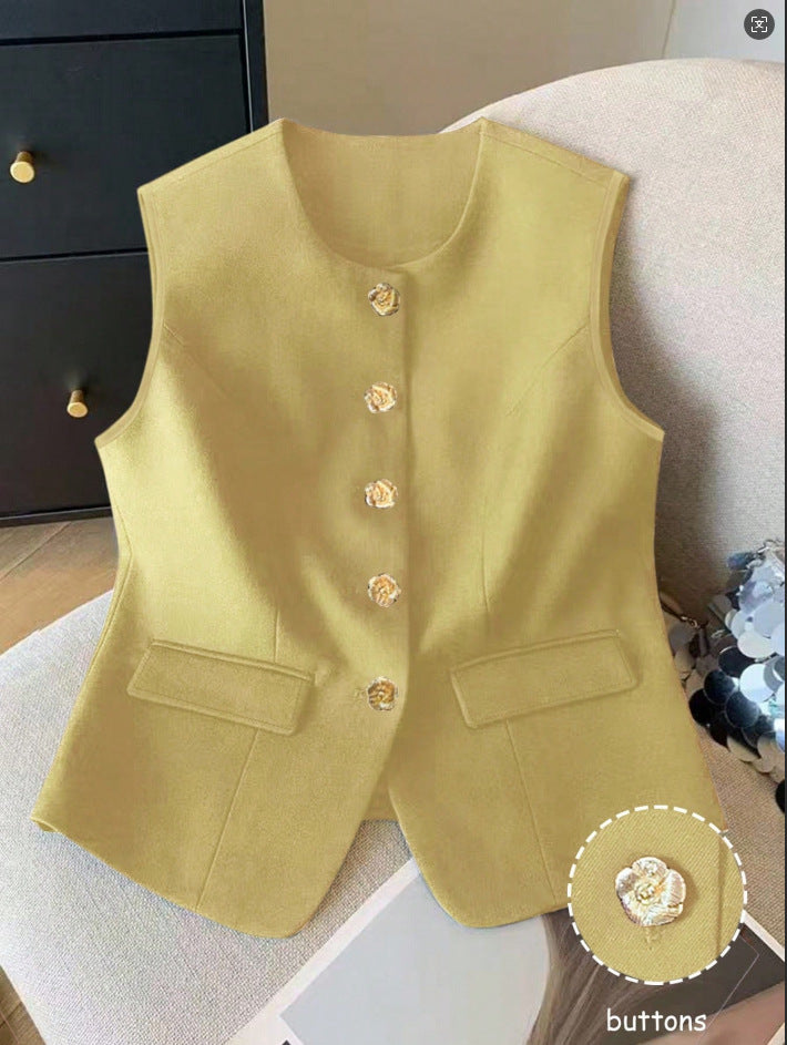 Womens Fashionable Relaxed-fit Niche-style Vest