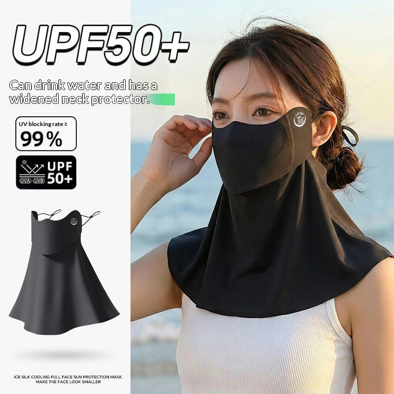 Womens Half-Face Breathable UV-Protective Sun Mask