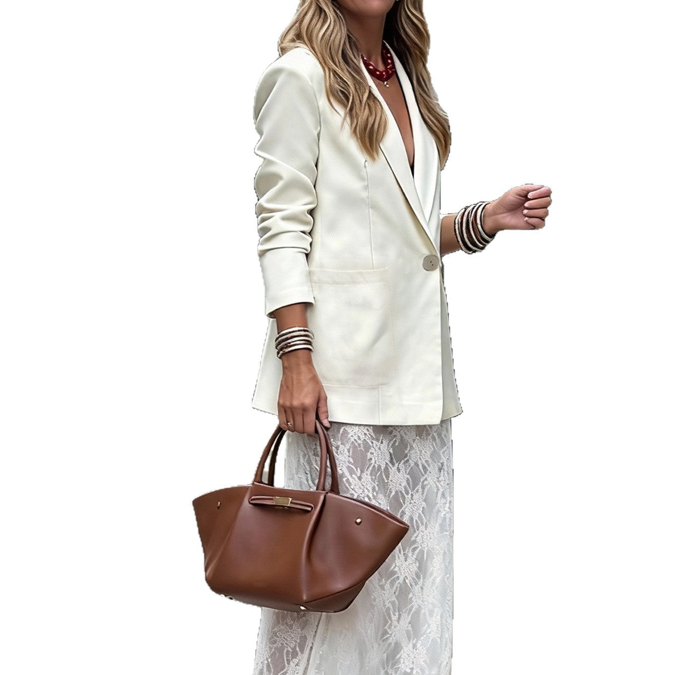 Casual Chic Commuter Straight-Leg Long-Sleeve Blazer For Women
