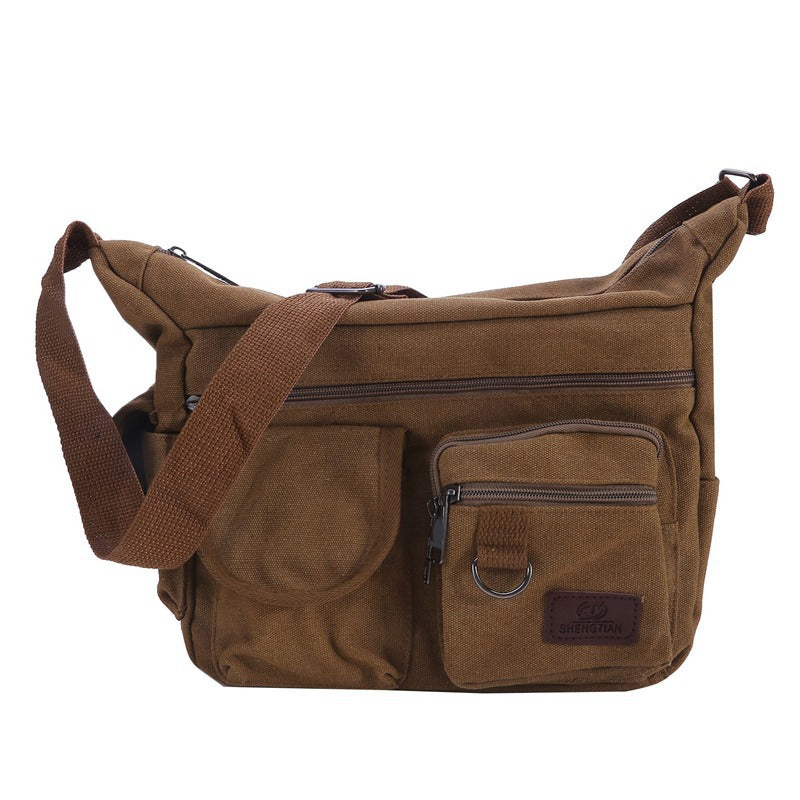 Simple Canvas Bag Large-capacity Crossbody Shoulder Bag