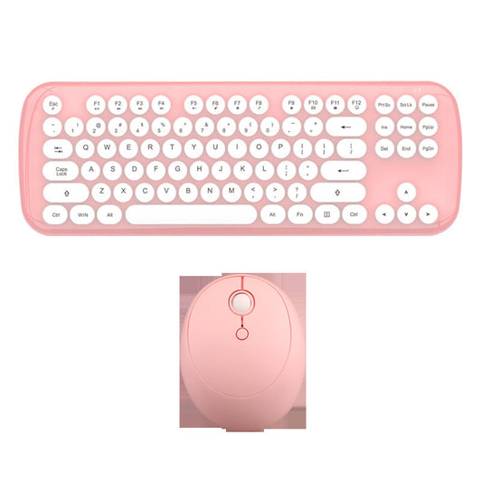 Retro Wireless Keyboard & Mouse Set for Girls