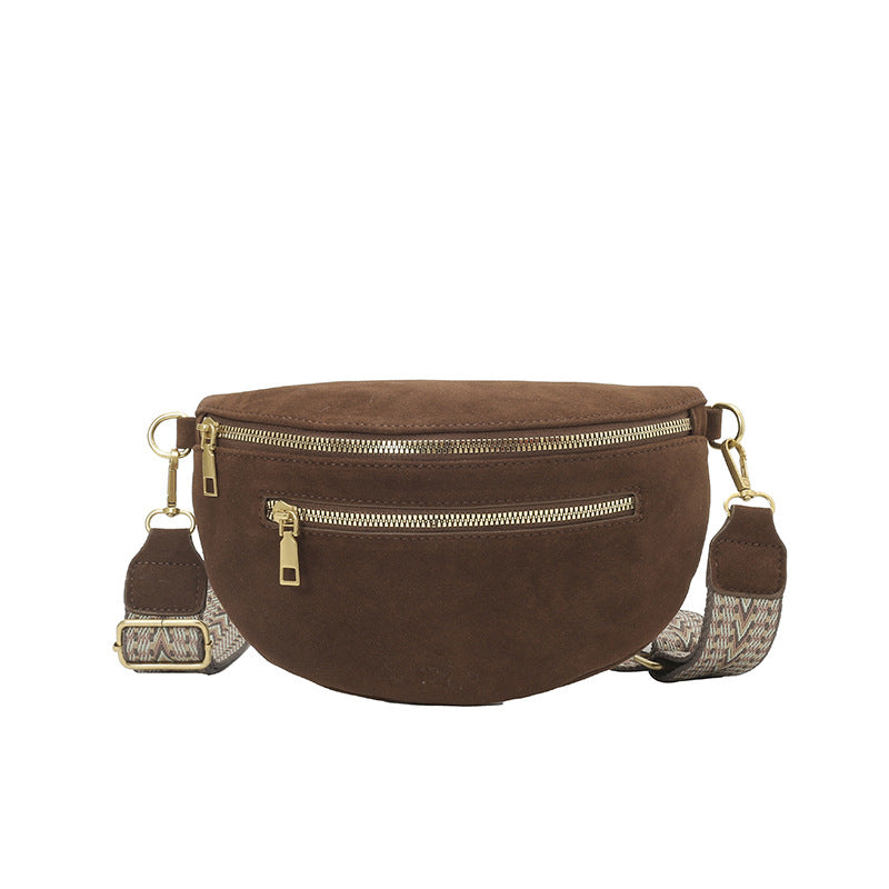 Jacquard Webbing European And American Style PU Leather Crossbody Bag